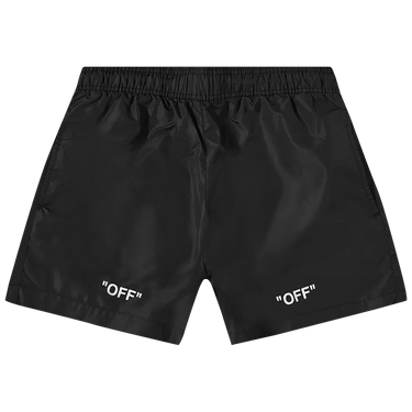 Off-White Off Quote Swim Short 'Black/White'