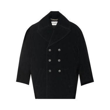 Buy Saint Laurent YSL Oversized Peacoat 'Noir' - 737220 Y615W 1000
