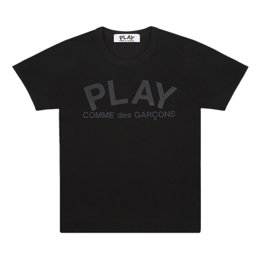 Comme des Garçons PLAY Logo Text T-Shirt 'Black'