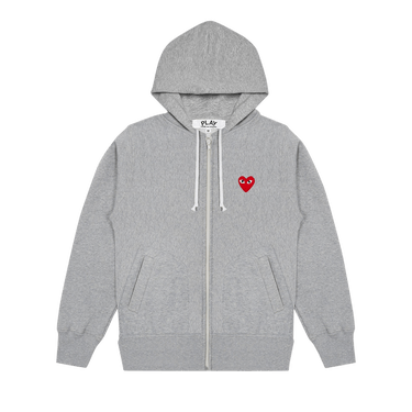 Buy Comme des Garçons PLAY Multi Heart Zip Up Hoodie 'Grey' - AZ