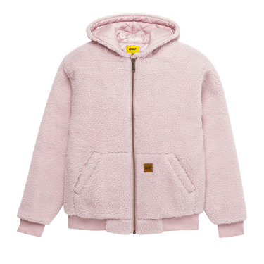 Buy GOLF WANG Sherpa Hooded Work Jacket 'Pink' - FW22OU1090PK | GOAT