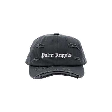 Buy Palm Angels Ripped Logo Cap 'Dark Grey