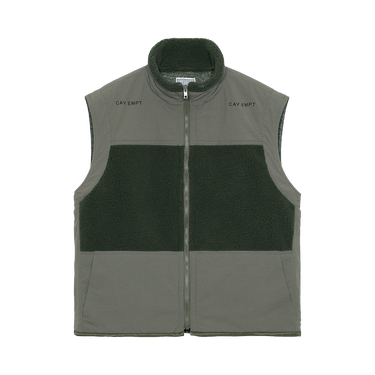 Buy Cav Empt Boa Fleece Vest Green CES22JK24 GREE GOAT
