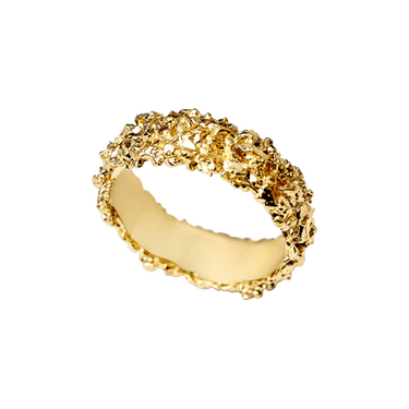 Buy Veneda Carter VC007 Thin Pebbled Ring 'Gold Vermeil