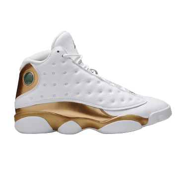 White and gold 13s jordans cheap