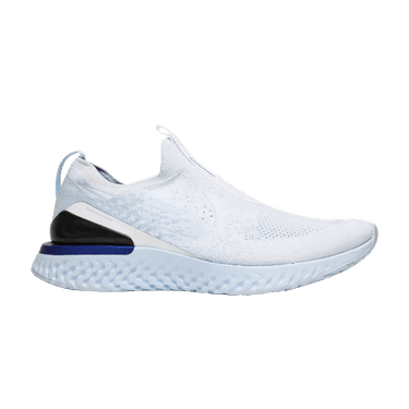Epic phantom react shop flyknit white/hydrogen blue/blue tint/white