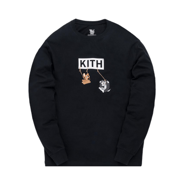 贅沢屋の Buy Kith x Tom & Jerry Long-Sleeve Friends T-Shirt 'Black Tシャツ/カットソー(七分/長袖)