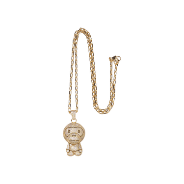Buy BAPE Milo Crystal Stone Necklace 'Gold' - 2I80 182 002