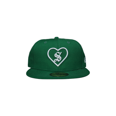 Buy Supreme Heart New Era 'Green' - FW17H105 GREEN | GOAT