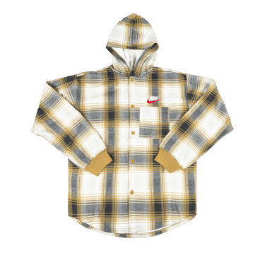 トップス 18Aw supreme nike plaid hooded sweat M Buy Supreme x Nike Plaid Hooded Sweatshirt 'Burgundy