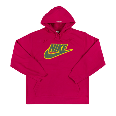 Buy Supreme x Nike Leather Appliqué Hooded Sweatshirt 'Red