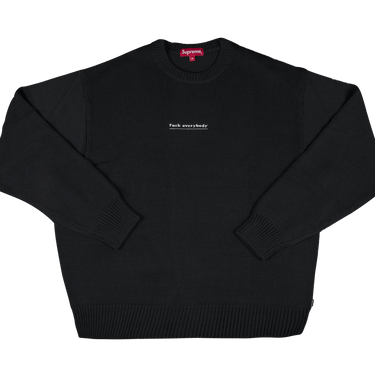 Buy Supreme Fuck Everybody Sweater 'Black' - SS19SK11 BLACK