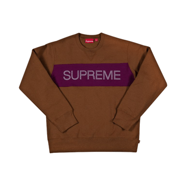 トップス Supreme Zig Zag Stitch Panel Crewneck L