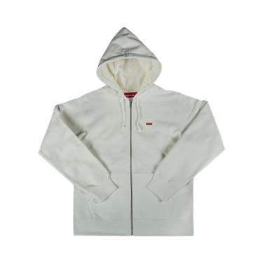 Buy Supreme Small Box Zip Up Sweatshirt 'White' - FW17SW43 WHITE