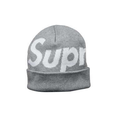 帽子 Supreme Big Logo Beanie Heather Grey Supreme Big Logo Beanie (FW23) - $44