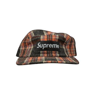Buy Supreme Wool Plaid Camp Cap 'Black' - 0052 100701WPCC BLAC | GOAT
