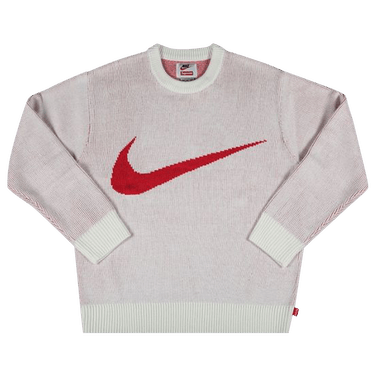 Buy Supreme x Nike Swoosh Sweater White SS19SK2 WHITE GOAT