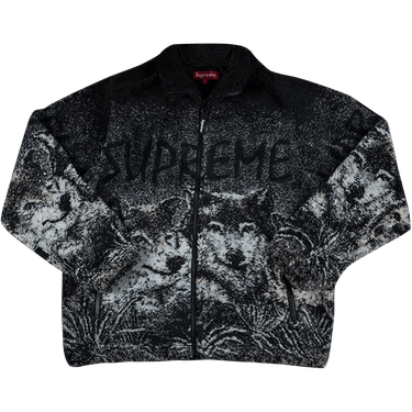 Buy Supreme Wolf Fleece Jacket Black SS19J54 BLACK GOAT