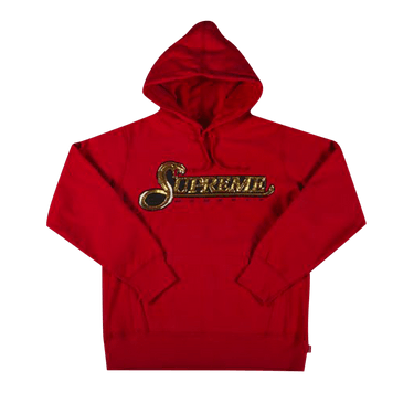 Buy Supreme Sequin Viper Hooded Sweatshirt 'Red' - FW19SW27