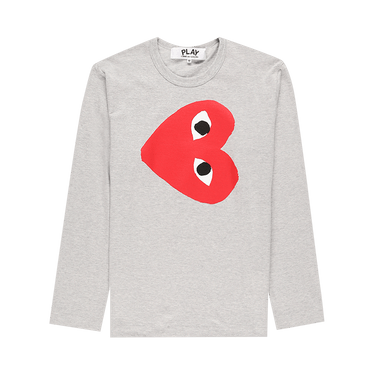Buy Comme des Garçons Long-Sleeve Play T-Shirt With Sideways Red