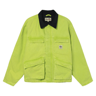 stussy jacket washed canvas イエロー Buy Stussy Washed Canvas Shop Jacket 'Lime' - 115589 LIME | GOAT