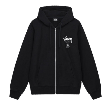 ★韓国の人気★【Stussy】★World Tour Zip Hoodie Berry 2024★ STUSSY SS24 WORLD TOUR ZIP HOODIE - BERRY 拉鏈外套