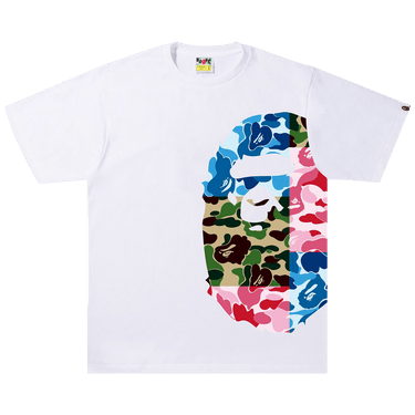Buy BAPE ABC Camo Crazy Side Big Ape Head Tee 'White' - 1I30 Buy BAPE ABC Camo Crazy Side Big Ape Head Tee 'White' - 1I30