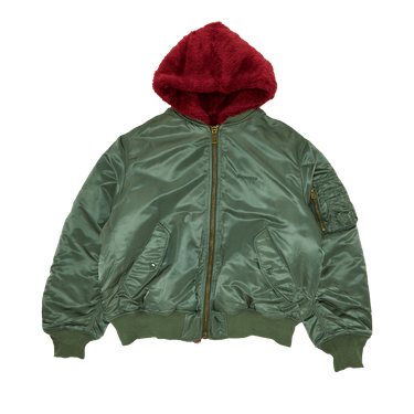 Buy Supreme Faux Fur Reversible MA-1 'Olive' - FW22J80 OLIVE