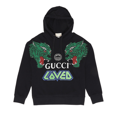 Buy Gucci Tiger Print Hooded Sweatshrt Black 475374 XJAK0 1082 GOAT