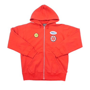 Buy Supreme Hysteric Glamour Patches Zip Up Sweatshirt 'Red