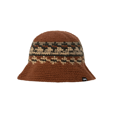 Buy Stussy Fairisle Bucket Hat 'Brown' - 1321140 BROW | GOAT
