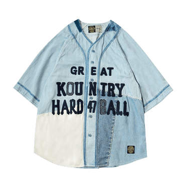 Buy Kapital 8oz Reconstruction Denim Great Kountry Baseball Shirt