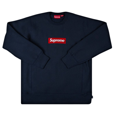 Buy Supreme Box Logo Crewneck 'Navy' - FW15SW6 NAVY | GOAT