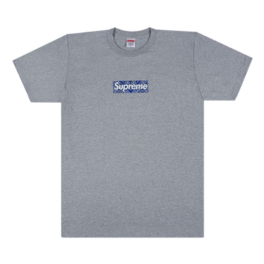 Buy Supreme Bandana Box Logo Tee 'Heather Grey' - FW19T55