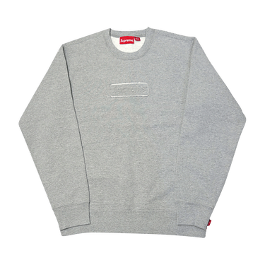 Buy Supreme Cutout Logo Crewneck 'Heather Grey' - SS20SW70 HEATHER