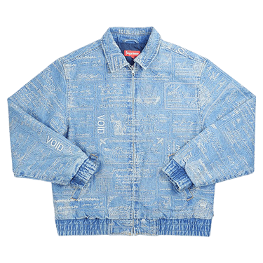 Buy Supreme Checks Embroidered Denim Jacket 'Blue' - SS20J45