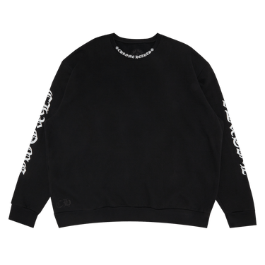 Size xl Chrome Hearts Neck Logo Crewneck Sweatshirt 'Black'