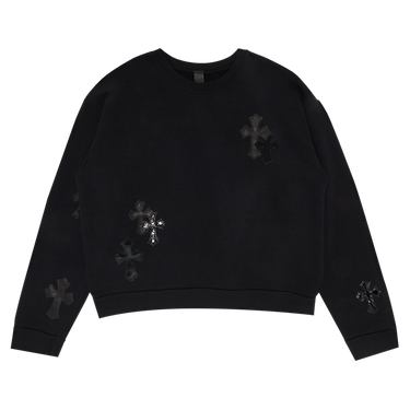 Buy Chrome Hearts Ponyhair Multicross Patch Crewneck Sweater