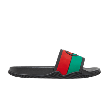 Black green hot sale red gucci slides