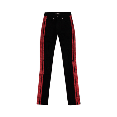 Black jeans with glitter stripe discount
