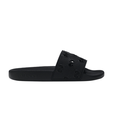 Buy Gucci Rubber GG Slide 'Black' - 575957 JDR00 1000 | GOAT