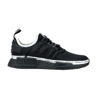 Size 5.0 Wmns NMD R1 Black Tape Logo