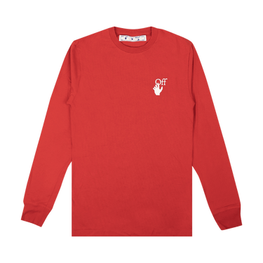 ★Off-White★ Logo Crop Short Sleeve T-Shirt Red OWAA081S23J Buy Off-White Cut Here Long-Sleeve T-Shirt 'Red