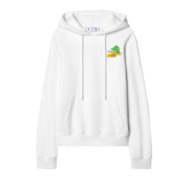 Off-White Brush Arrows Logo Hoodie 'White'