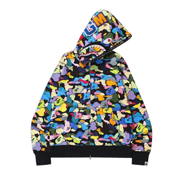 Bape shark hoodie multicolor store