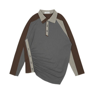 【激安通販オンラインショップ】 Buy Kiko 'Grey/Brown Top Long-Sleeve Halisha Kostadinov Tシャツ/カットソー(七分/長袖)