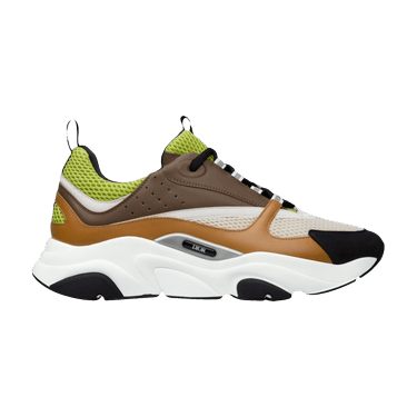 Dior Ivory, Lime Green, & Brown 'B22' Sneakers