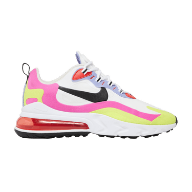 nike air max 270 react sneakers in translucent pink multi