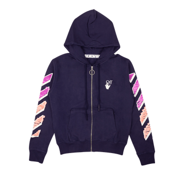 Buy Off White Marker Slim Zip Hoodie Purple OMBE001R21FLE0024632 GOAT