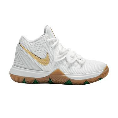 Kyrie 5 gold and white on sale